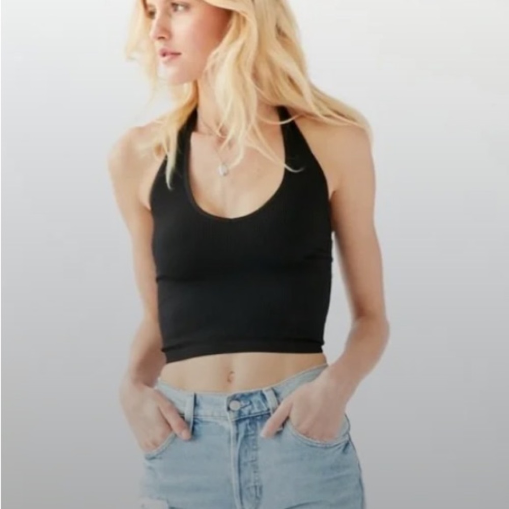 Out from Under (Urban Outfitters) Black Halter Top
